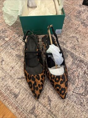 J Crew Kitten Heel Printed Leopard Pumps